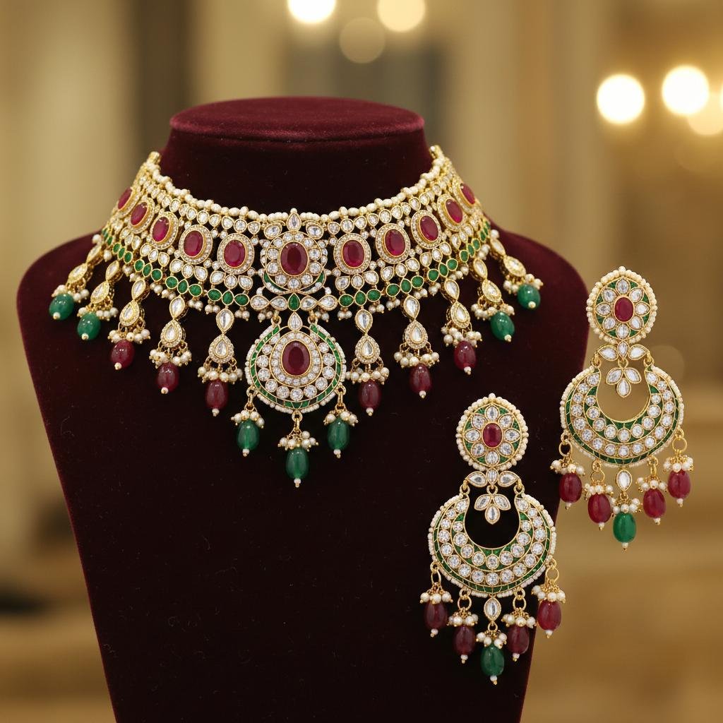 Traditional Kundan Necklace Set